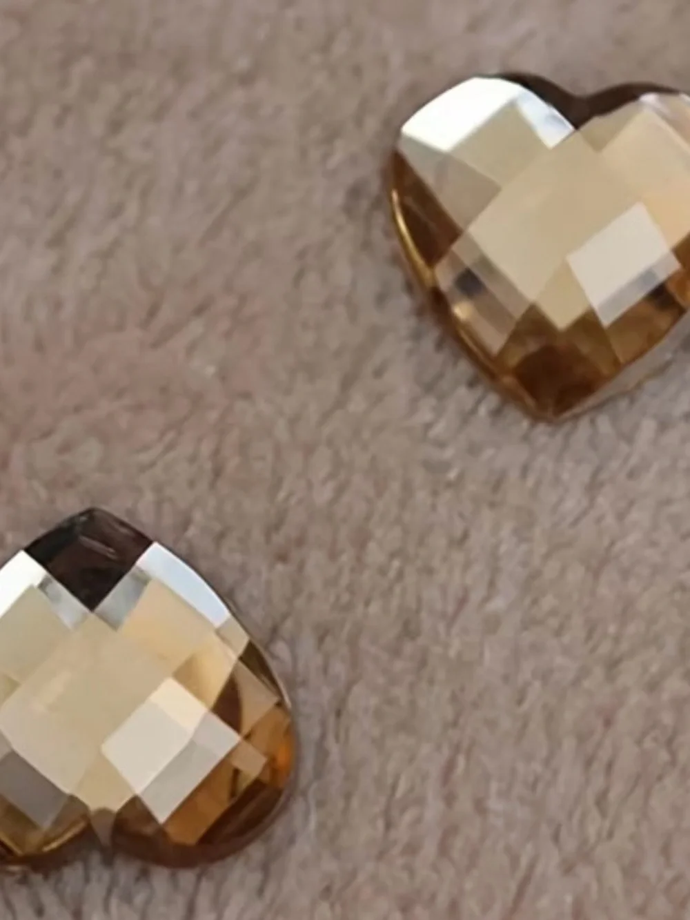 Assorted Faceted Heart Rhinestones - Multicolor Pack